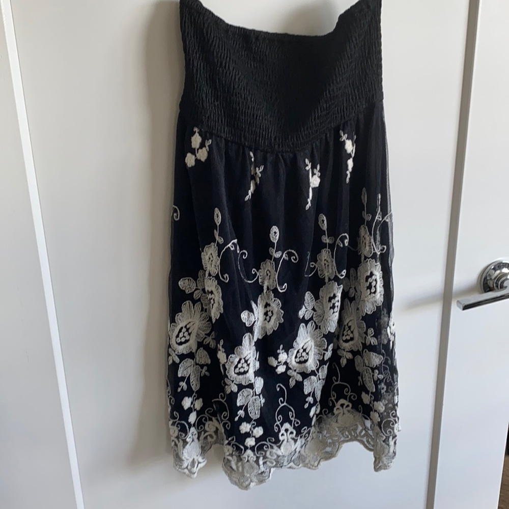 F21 Strapless floral dress